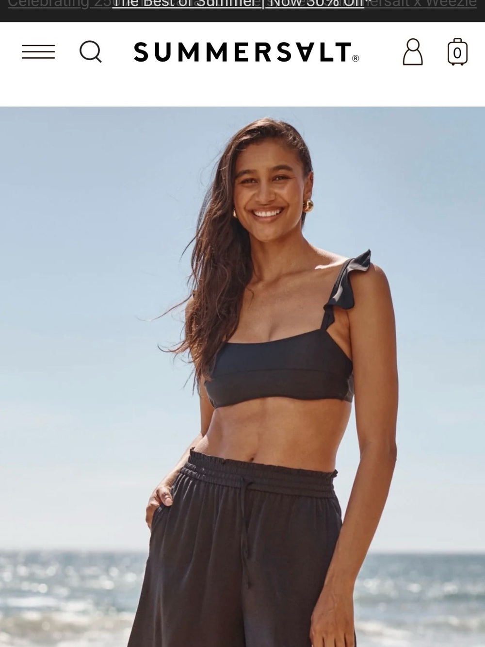 Summersalt Ruffle Oasis Bikini Top - NEW